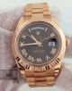 Replica Rolex Day Date II watch rose gold black roman (3)_th.jpg